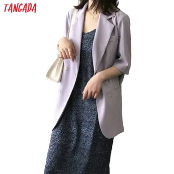 

Tangada summer women Violet blazer female short sleeve elegant jacket ladies work wear blazer formal suits ASF73