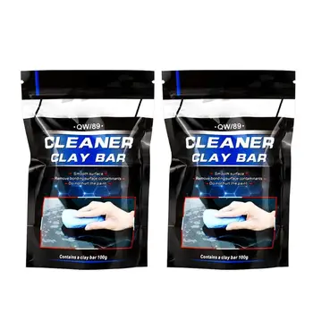 

1pc/2pcs 100g Car Wash Magic Mud Clean Clay Auto Vehicle Detailing Care Deep Cleaning Tools Truck Car Wash Surface Clean Clay