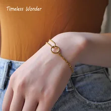 Вечный Wonder titanium бисерная цепочка круглые браслеты из нержавеющей стали панк готический оснастки ювелирные Бохо теннис 5694