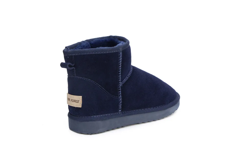 Australia Women Snow Boots Genuine Cowhide Leather Ankle Boots Warm Winter Boots Woman shoes large size 34-44