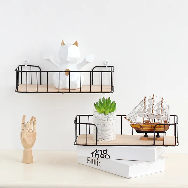 CAPTAINIRON Wall Decoratioin Iron Wall Shelves Scandinavian Style Home Decor Metal Wall Shelf for Kitchen Bathroom Accessories CAPTAINIRON Wall Decoratioin Iron Wall Shelves Scandinavian Style Home Decor Metal Wall Shelf for Kitchen Bathroom Accessories