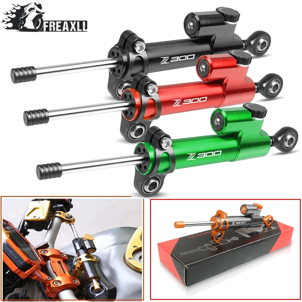 

Motorcycle Steering Damper Stabilizer Linear Reversed Safety Control Over For Kawasaki NINJA 300R Z300 Z 300 2013 2014 2015 2016