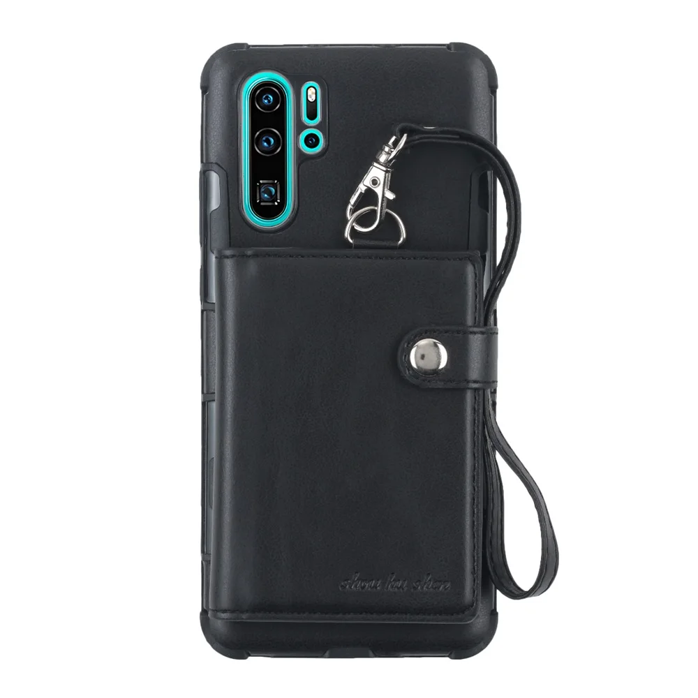 Haissky телефонные разъемы для карт чехол для huawei P30 P30 Pro PU Кожаные чехлы для huawei P30 Lite Магнитная подставка задняя крышка Капа
