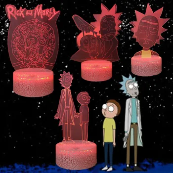 

Rick and Morty Season 1-4 LED Night Light Cool 3D Table Lamp USB Desk Lamp for Boys Girls Colorful Bedside Lamp Best Kids Gift