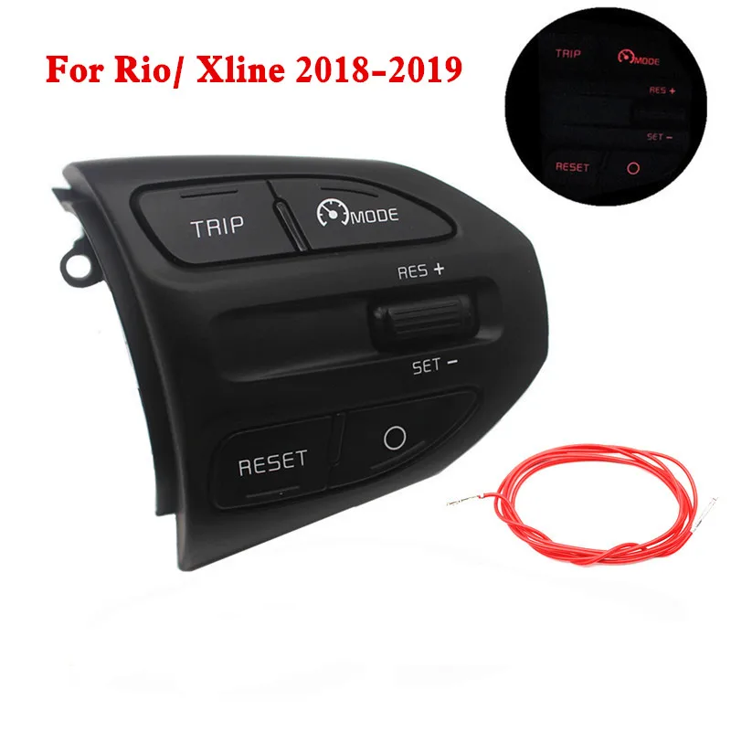 Кнопка рулевого колеса PUFEITE для kia K2 RIO RIO X Переключатель линии круиз функция автомобильные аксессуары - Цвет: Button