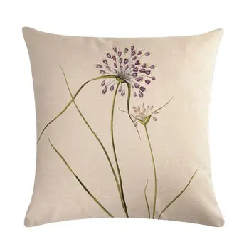 

Green Slender Leaf Floral Pattern Decorative Throw Pillow Case Cushion Covers