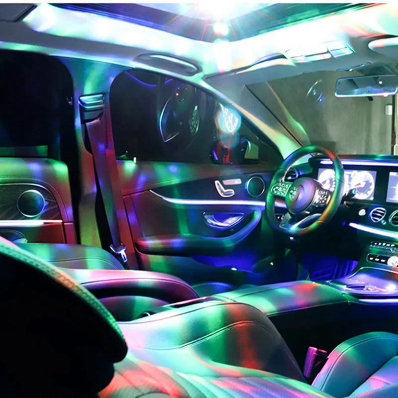 СВЕТОДИОДНЫЙ Автомобильный USB атмосферный свет DJ RGB мини красочная музыкальная лампа для фестиваля вечерние караоке