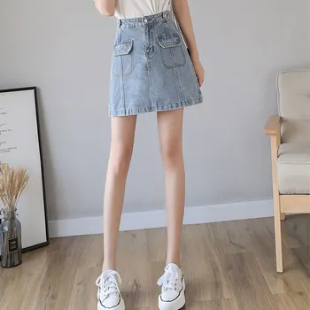 

Skirt Denim Shorts Wide Leg High Waist Female Loose Women's Summer Shorts skirts Jeans