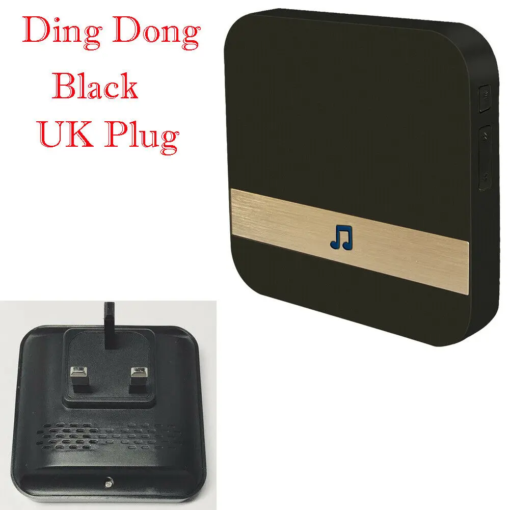 Беспроводной WiFi умный дверной звонок Домофон видео мобильное приложение дистанционное управление дверной Звонок - Цвет: Dingdong Black UK