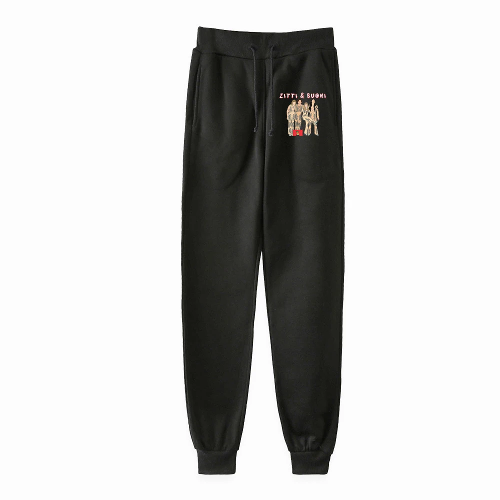 

Maneskin Print Men/Women Neutral StyleThreaded Bunched Trousers at All Seasons Novelty Chic funny Casual Style