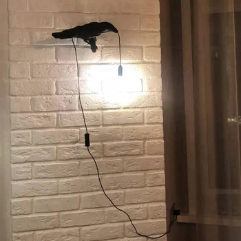 

Bird Table Lamp Modern Resin Crow Desk Lamp for Living Room Bedroom Light Wall Sconce Light Night Light Home Art Decoration