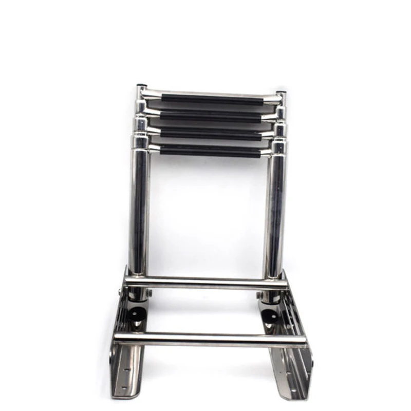 

Boat Stainless Steel 4-Step Folding Telescoping Ladder for Marine Under platform Ladder