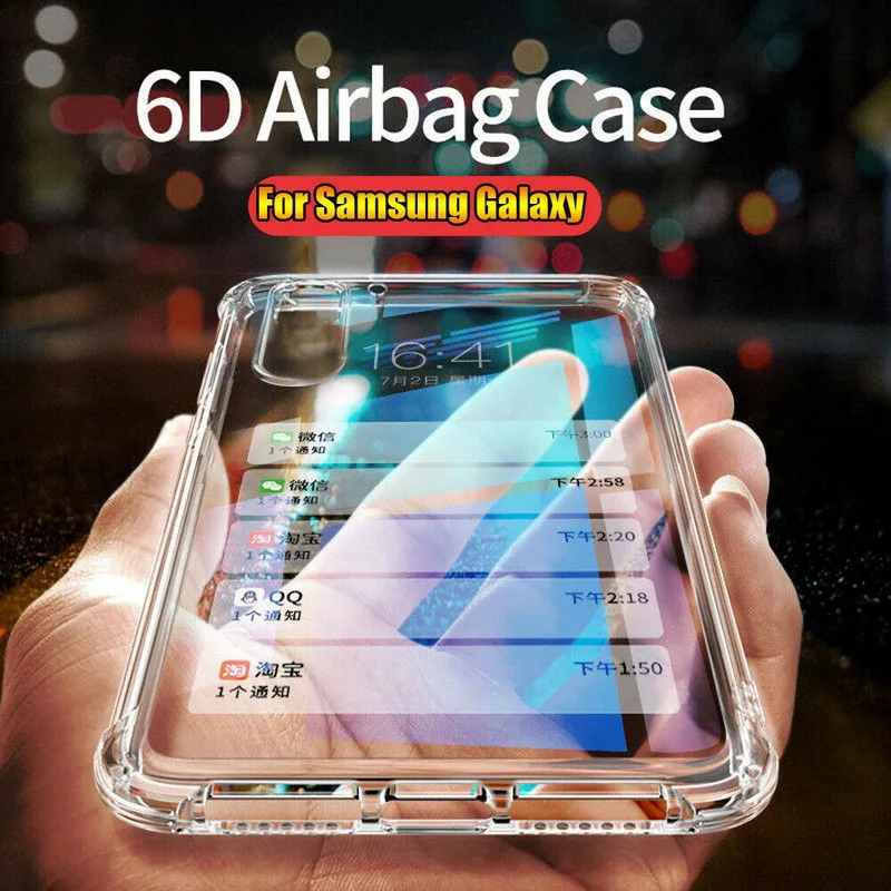 Противоударный бампер Прозрачный чехол для Samsung Galaxy Note 10 Pro 9 8 S20 Ultra S8 S9 Plus S10e S10 5G A51