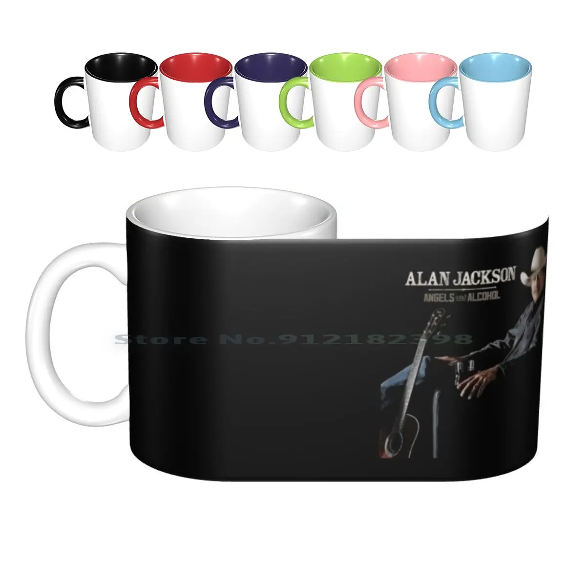 Classic Jackson Angels And Ceramic Mugs Coffee Cups Milk Tea Mug Alan 80s Country Singer Graphite Honky Tonk | Дом и сад