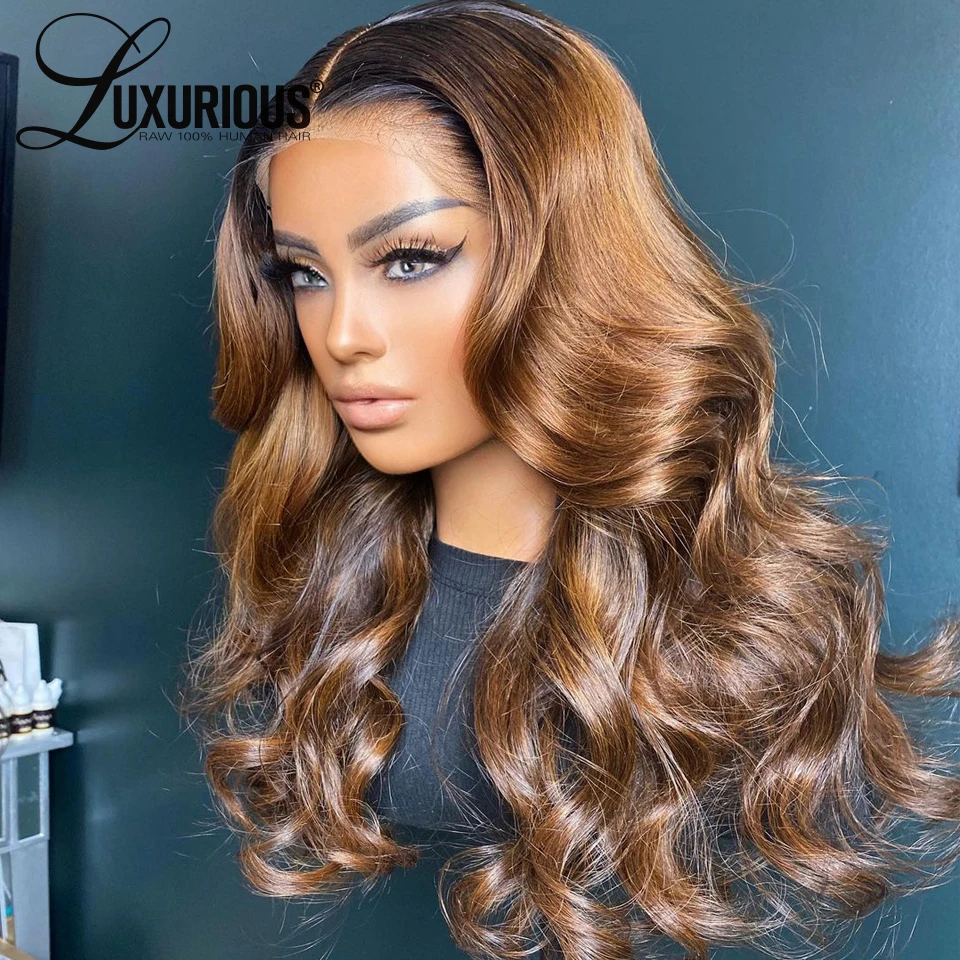 Highlight Wig | Front Wig | Hair Wigs | Lace Wigs - 180% Honey Brown Lace  Front Wig Body - Aliexpress