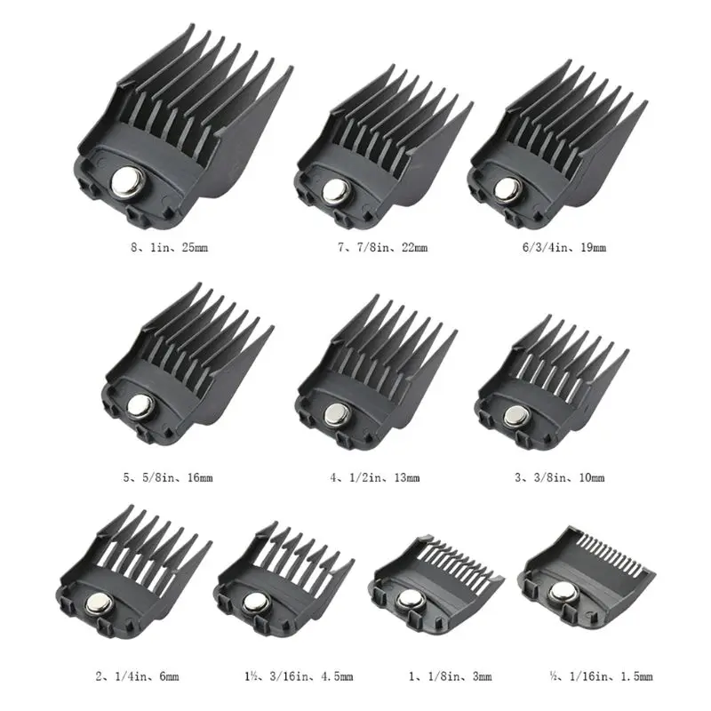  10 Pcs/set Guide Limit Comb Sets with Box Electric Clipper Cutting Tool Kit