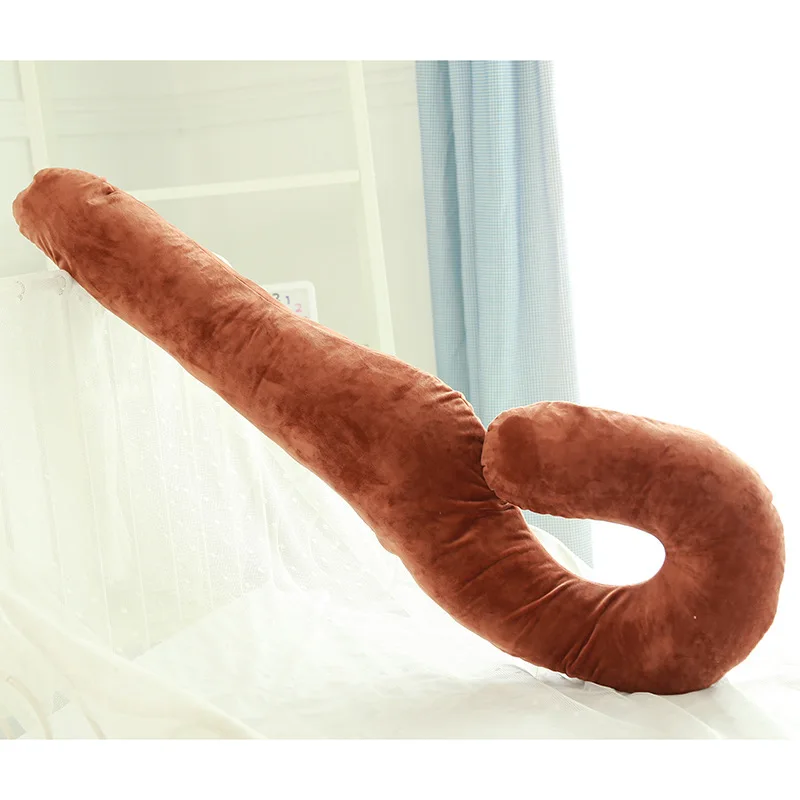 Brown 150 см Seahorse спальное место Conciliato Подушка плюшевая кукла Беременная спальная Подушка Almofada - Цвет: Brown