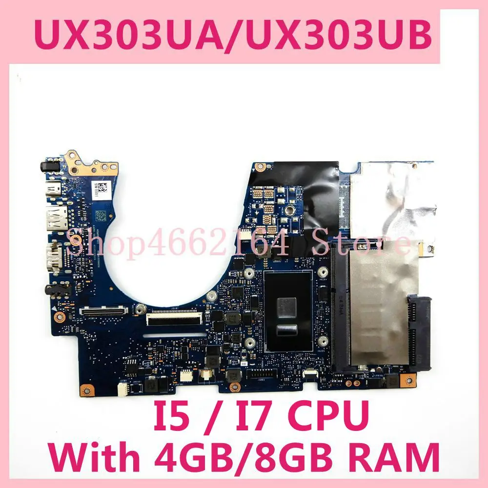 UX303UA материнская плата 4 ГБ/8 ГБ RAM I5/I7 CPU для ASUS UX303U UX303UB U303U ноутбука | Компьютеры и