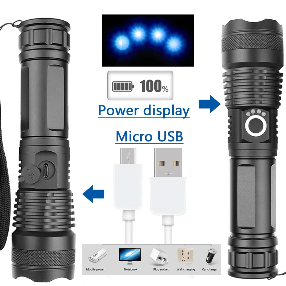 Xlamp XHP70.2 светодиодный фонарик супер мощный USB XHP50 лампа масштабируемый