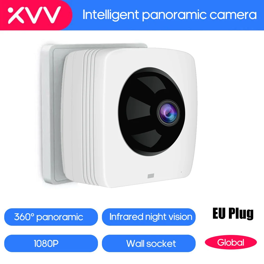 Xiaomi XiaoVV Smart 360 панорамный Камера IP 1080P камера наблюдения AI гуманоид обнаружения Беспроводной WIF и функцией ночной съемки 2-полосная аудио