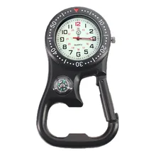 3in1 Camping Bottle Opener Design Snap Hook Carabiner Watch Hiking Durable Thermometer Mini Accessories Key Ring Multifunctional