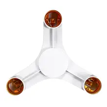 3 в 1 E27 светильник Лампа адаптер конвертер разветвитель для ламп держатель конвертер светодиодный светильник лампа адаптер медный контактный адаптер