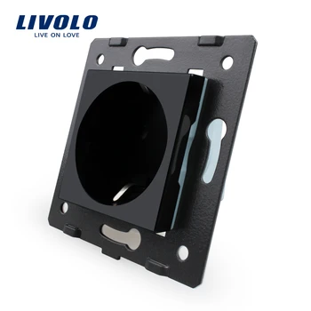 

Free Shipping, Livolo Power Socket,Black Plastic Materials, EU standard, Function Key For Wall Socket,VL-C7-C1EU-12