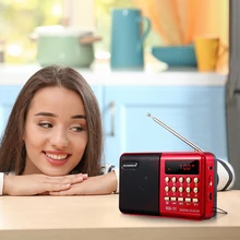 VicTsing K11 портативное мини-радио USB TF MP3 плеер 3W fm-радио перезаряжаемый радио динамик со звуком громкий для родителей подарок