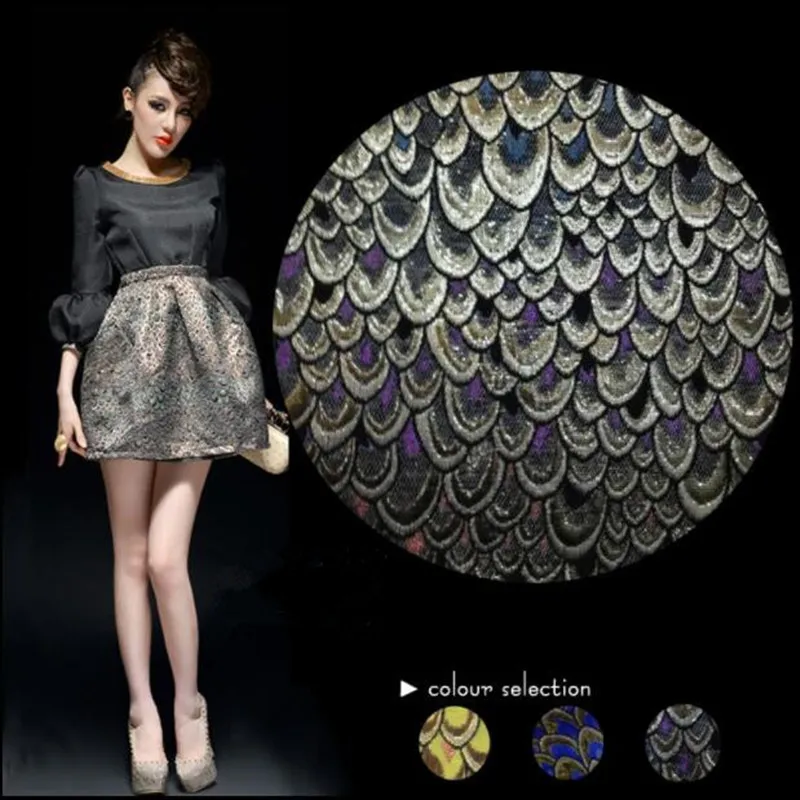 3 стиля британской золотой нитью жаккардовая ткань костюм платье Швейные Патч текстиль diy полиэстер tissu ткань C878