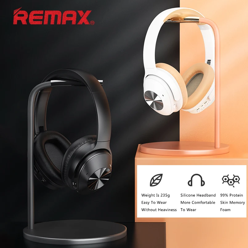 REMAX Headphones Wireless HIFI Stereo Earphones Bluetooth Profession Noise Reduction Headphones Multiple Co connections Earphone
