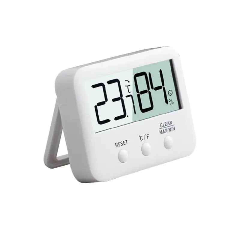 Цифровой термометр-гигрометр с высокой температурой, измеритель влажности в помещении, светодиодный дисплей, переключатель, мин макс. Запись