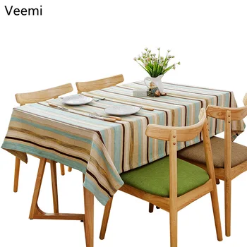 

Modern simplicity style colorful striped tablecloth dining table bedside cupboard elegant piano rectangular cover decoration