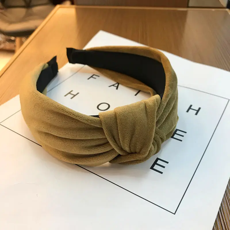 30 шт./Партия DIY простой мульти велюровый узел галстука повязки на голову чистый Колор креативные повязки на голову Инструменты для укладки волос аксессуар HA1270