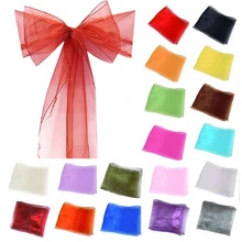 Чехол для стула, 18 см* 275 см, пряжа для стула, сделай сам, рулон тюля, рулон в деревенском стиле, для свадебной вечеринки, принадлежности для стеклянной марли, ленты, ремни на спине из органзы, пряжа