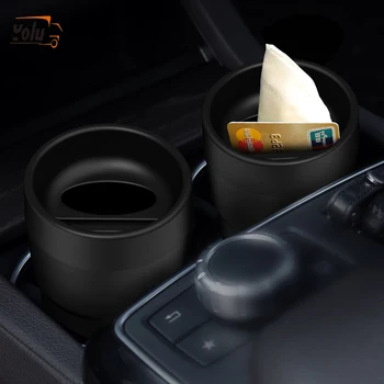 

YOLU Multifunctional Car Mini Card Coin Tissue Coin Holder PlasticBox Trash Bin Container Universal for all Cars