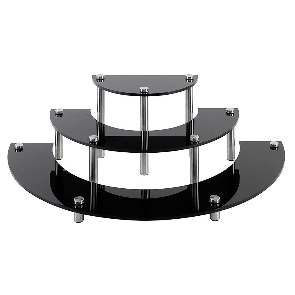 3-Layer Semicircle Acrylic Jewelry Display Rack Cake Desktop Holder Tabletop Retail Stand HFing | Дом и сад
