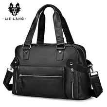 LIELANG Мужская черная сумка дорожная сумка водонепроницаемая кожаная большая Вместительная дорожная сумка многофункциональная сумка-тоут Повседневная сумка через плечо