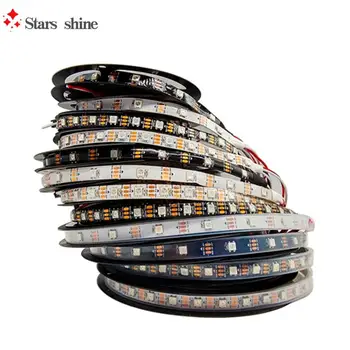 

WS2812B Smart RGB LED Strip WS2812 Individually Addressable Light 30/60 leds Black/White PCB Waterproof IP30/65/67 DC5V