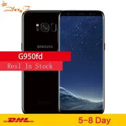 Оригинальный телефон Samsung Galaxy S8 G950FD, телефон с двумя Sim-картами, GSM, телефон с восьмиядерным процессором, экран 5,8 дюйма, 12 Мп, ОЗУ 4 Гб, ПЗУ 64 ГБ, ...