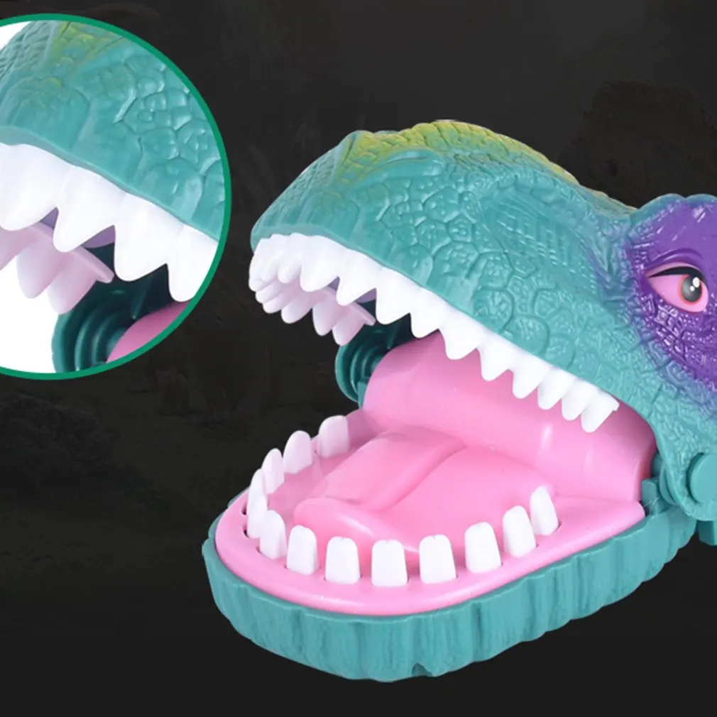 2019 NEW Crazy Dinosaur LED Teeth Game Toy Parent-child Interactive Game Biting Finger Toy Dinosaur Shape Spoof Sound