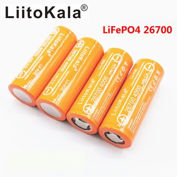 

LiitoKala 3.2V Lifepo4 Lii-40E 26700 4000mAh Rechargeable Battery for light solar warning light microphones