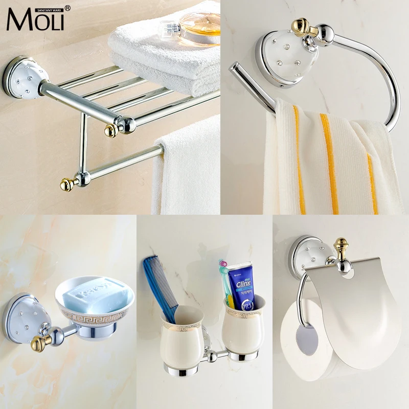 Chrome Wall Mounted Stainless Steel Modern Bathroom Accessories