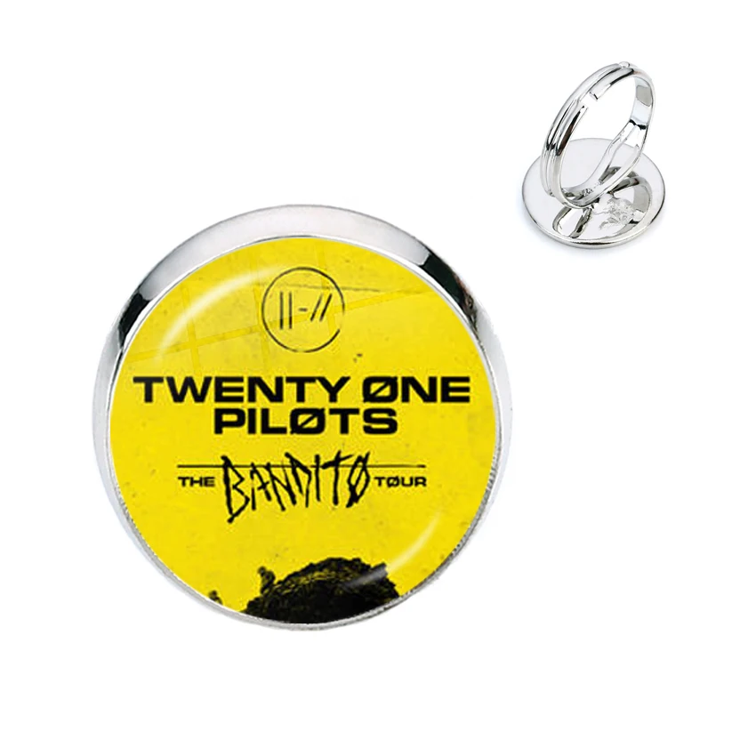Популярная музыкальная группа Twenty One Pilots стеклянная кольца с кабошоном сувенир