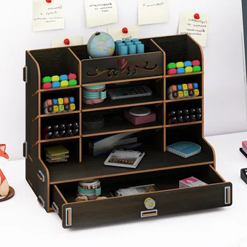 

Large Capacity Pen Pencil Holder Lattice Container Storage Box Office Desk Pen Holder Student Shelf Pen Organizer