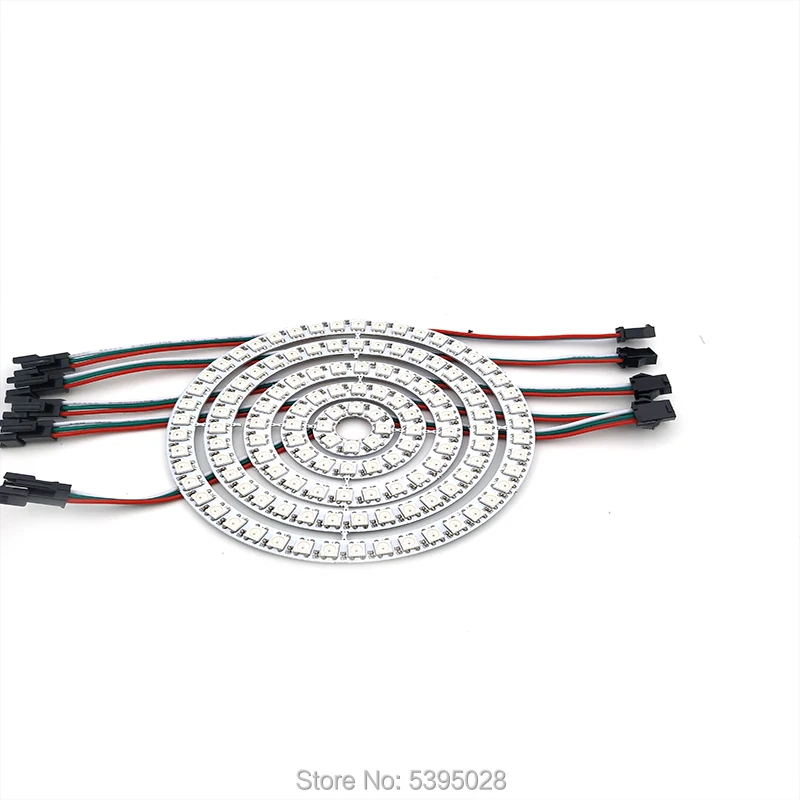 Светодиодное кольцо WS2812B 8 16 24 35 45 светодиосветодиодный s 5050 RGB встроенные драйверы