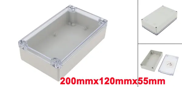 Uxcell 115x90x55 мм 158x90x46 мм 100x68x40 мм электронный ABS пластик DIY Распределительная коробка корпус открытый/закрытый водонепроницаемый - Цвет: 200x120x55mm