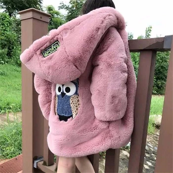 

Hooded Teens Girls Woolen Jacket Coat for Children Autumn Clothes 2020 New Kids Winter Fake Fur Wool Cotton Blends Outwear