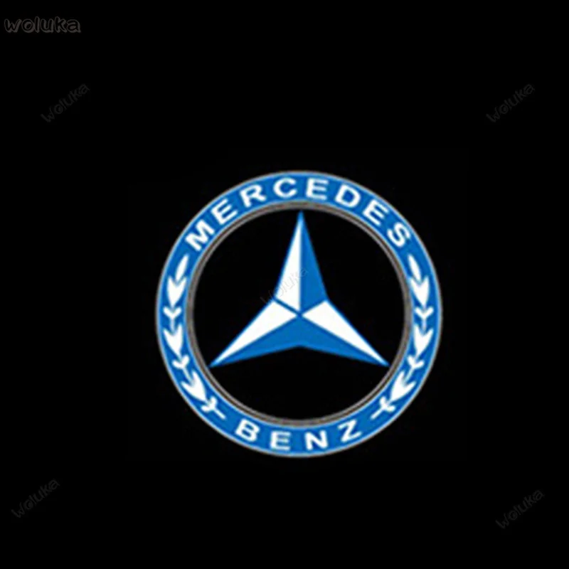 Автомобильный приветственный светильник, лампа для проецирования двери, лампа индукционного освещения, лазер CD50 Q04 - Испускаемый цвет: Mercedes