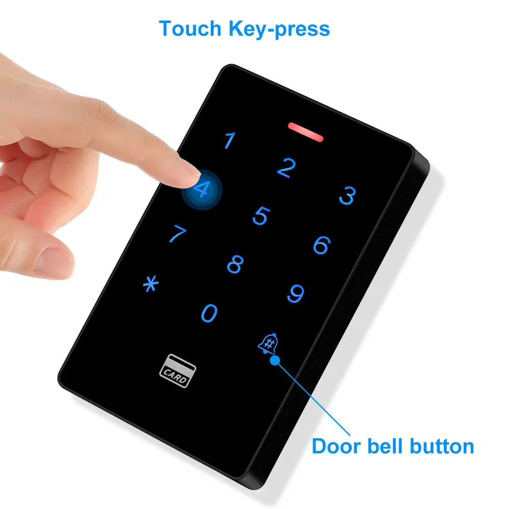IP68 Waterproof Access Control System Outdoor RFID Keyboard WG26/34 Access Controller Reader Rainproof 10pcs Key fobs for Home