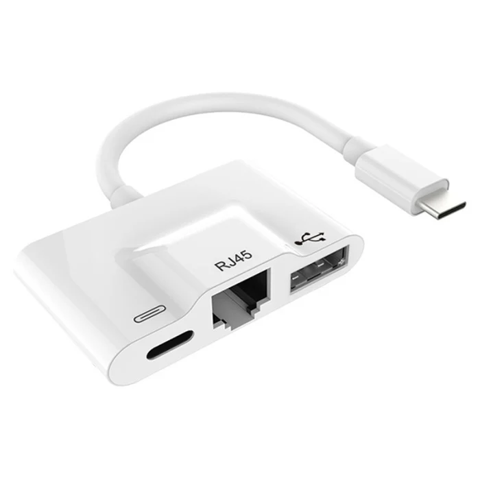 NIC конвертер type-C Кабель-адаптер для подключения смартфона Ethernet к RJ45 OD889